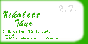 nikolett thur business card